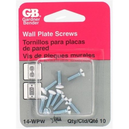 GARDNER BENDER Gardner Bender White Wallplate Screws  14-WPW 14-WPW